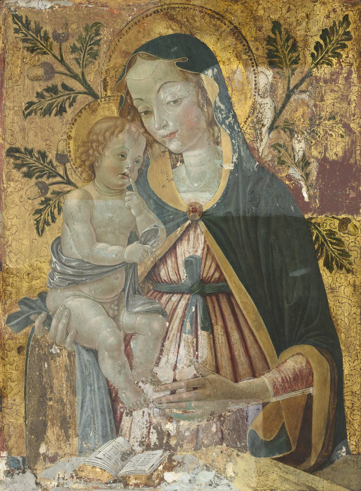 Virgin and Child, detail