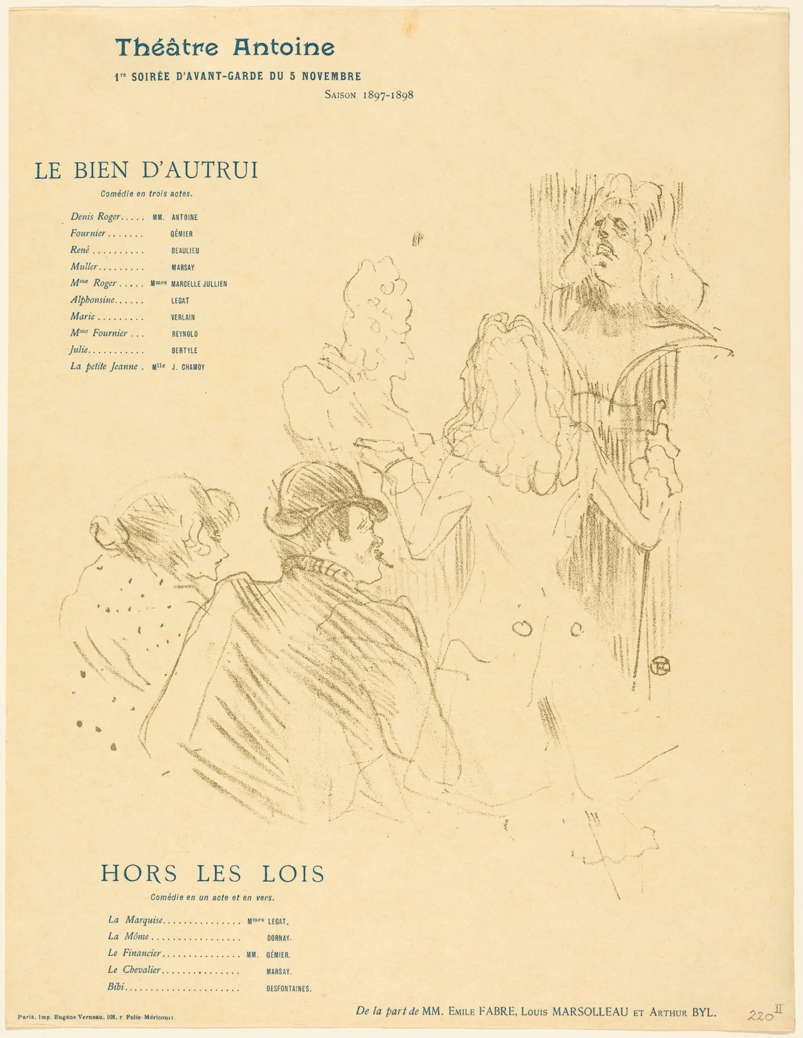 Homage to Moliere (Hommage à Molière), detail