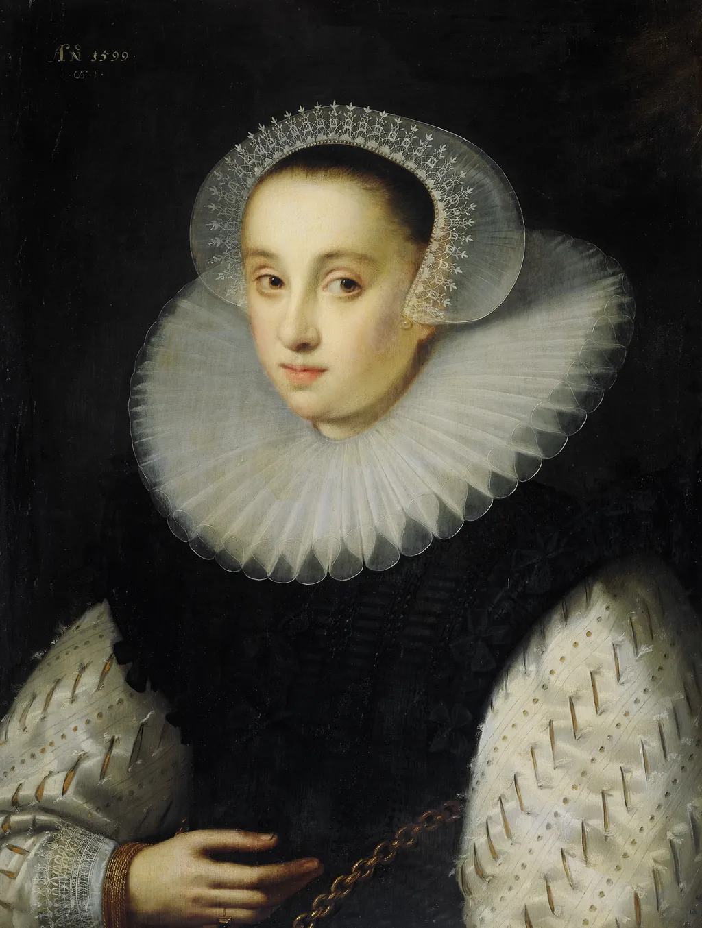 Portrait of Hortensia del Prado (died 1627), by Geldorp Gortzius, oil, 1600