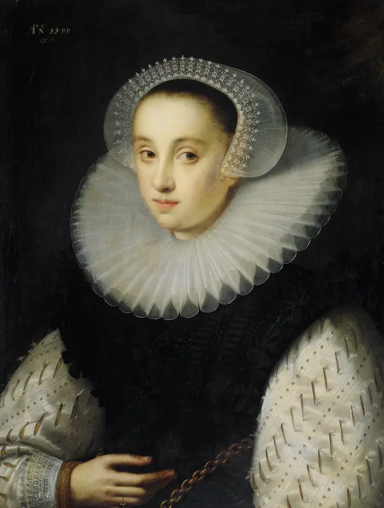 Portrait of Hortensia del Prado (died 1627), by Geldorp Gortzius, oil, 1600