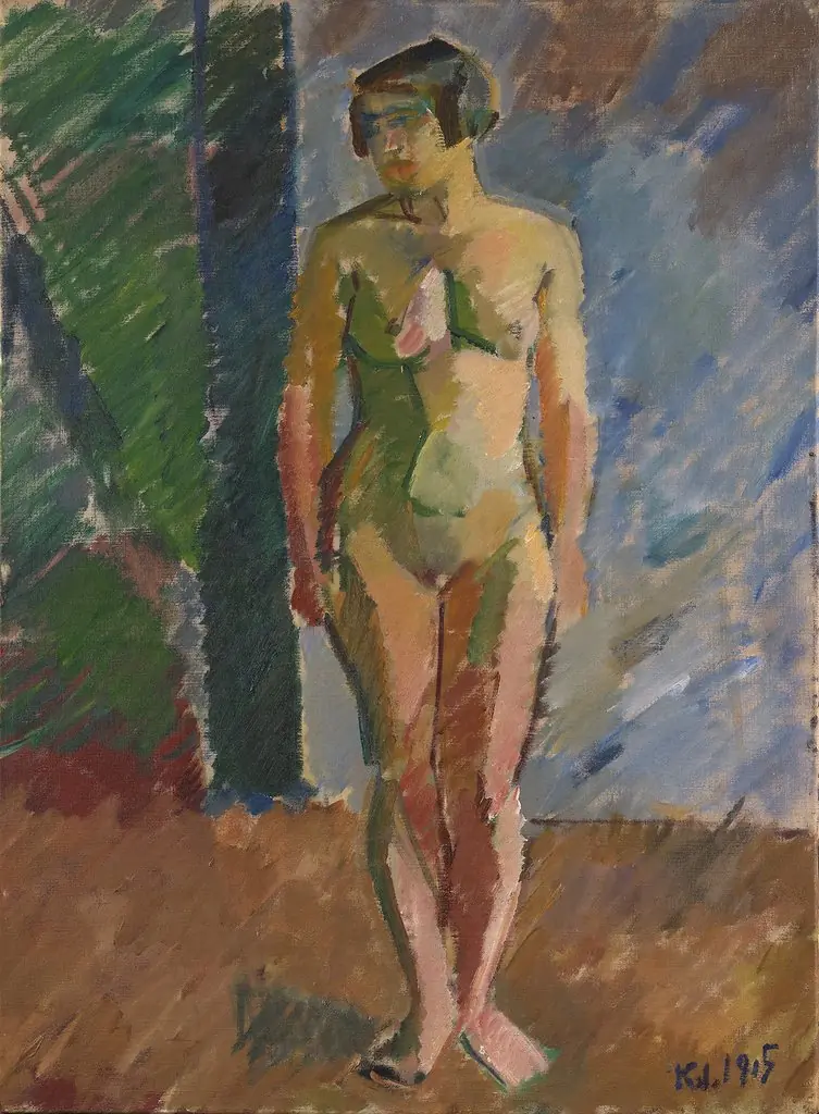 Standing Model, by Karl Isakson, oil, 1915