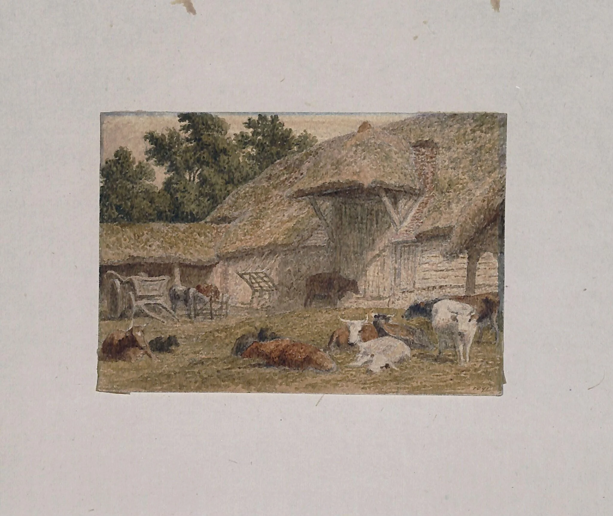 Farmyard with Cattle, detail