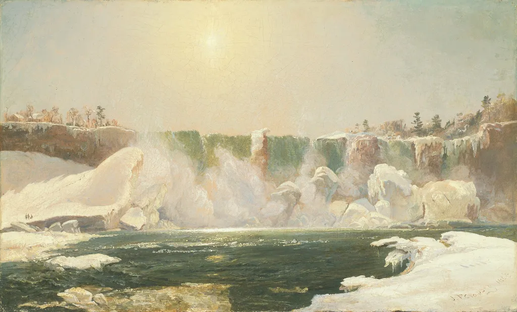 Niagara Falls in Winter, by Jasper Francis Cropsey, oil, 1868