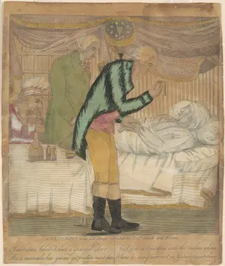 The Death of George Washington, by E. Pember and S. Luzerder, ink, 1800