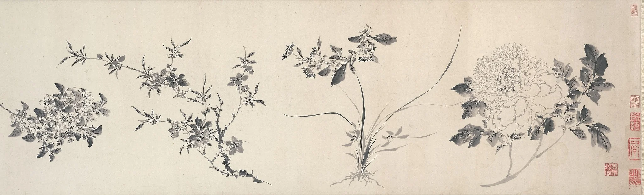 Flowers of the Four Seasons, detail