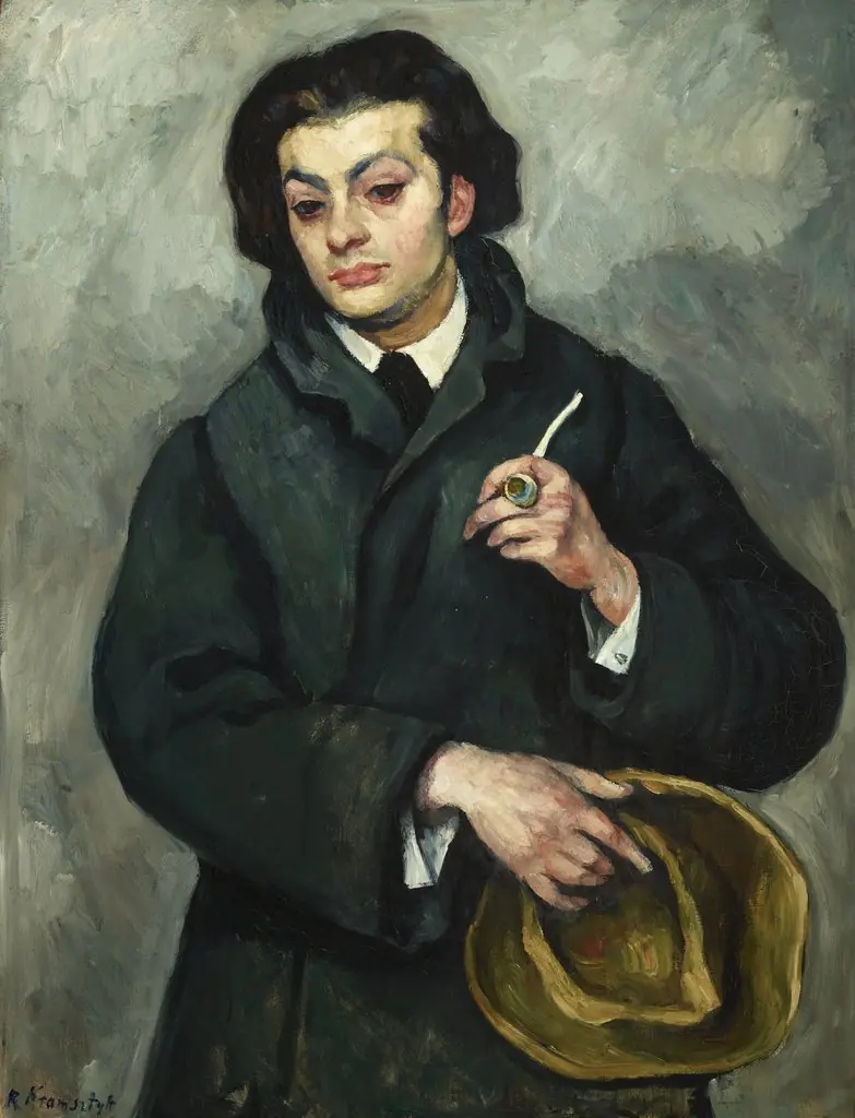Portrait of Mojżesz Kisling, by Roman Kramsztyk, oil, 1913