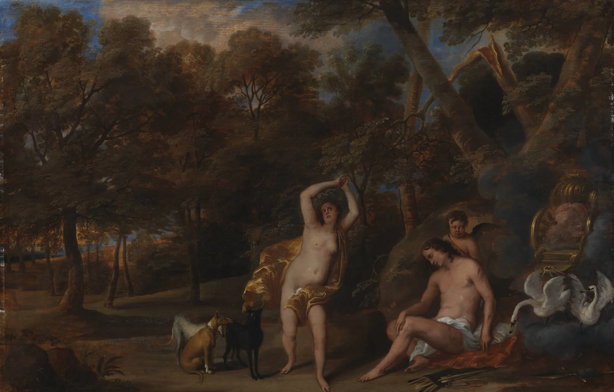 Venus Bewailing the Slain Adonis, detail
