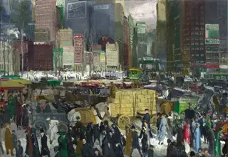 New York, by George Bellows, oil, 1911
