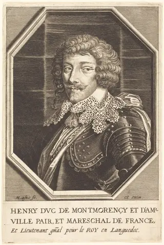Henry II, Duke of Montmorency, by Michel Lasne, ink, 1628