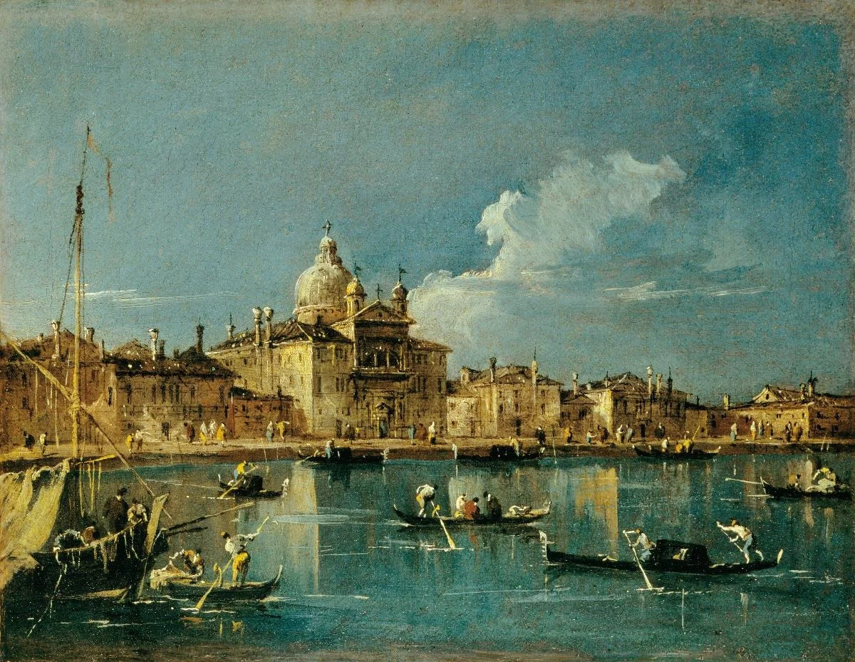 L’isola della Giudecca con le chiese delle Zitelle e del redentore, detail