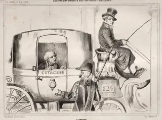 Actualités:  Les Inconvénients des voitures publique:  L'Urbaine, by Clémente Pruche, 1839