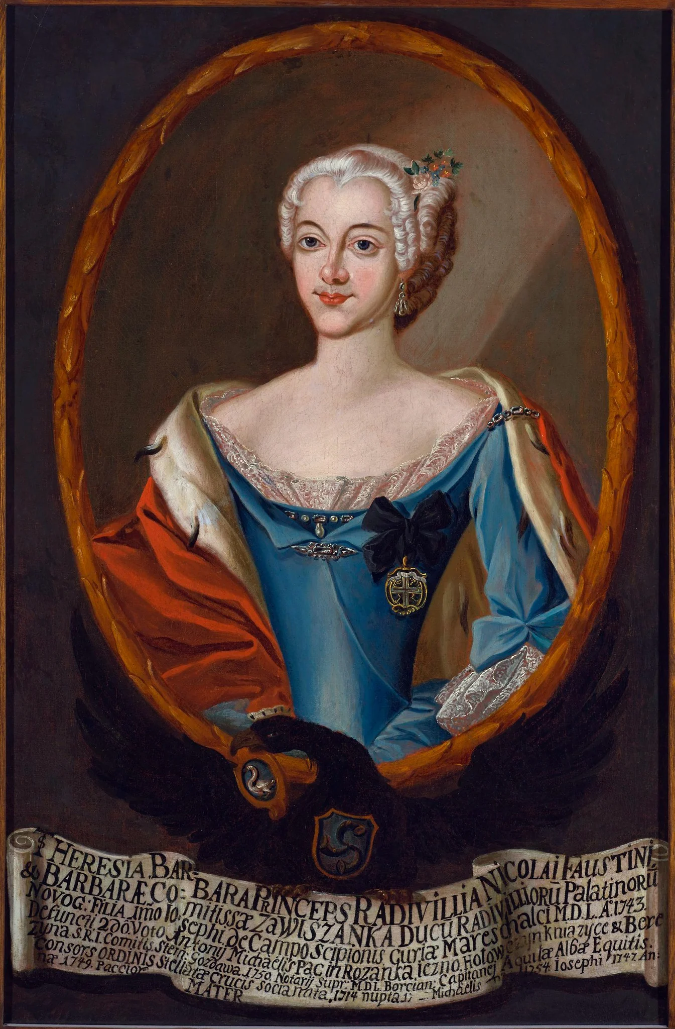 Portrait of Teresa Barbara Pac née Radziwiłł (1714–1780), detail