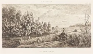 Springtime (Le Printemps), by Charles François Daubigny, ink, 1857