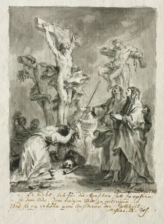 The Crucifixion, by Martin Johann Schmidt, 1788