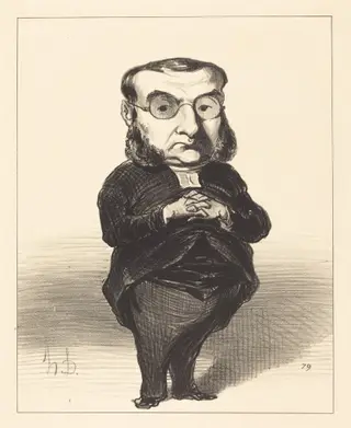 Ath. L. Charles Coquerel, by Honoré Daumier, ink, 1849