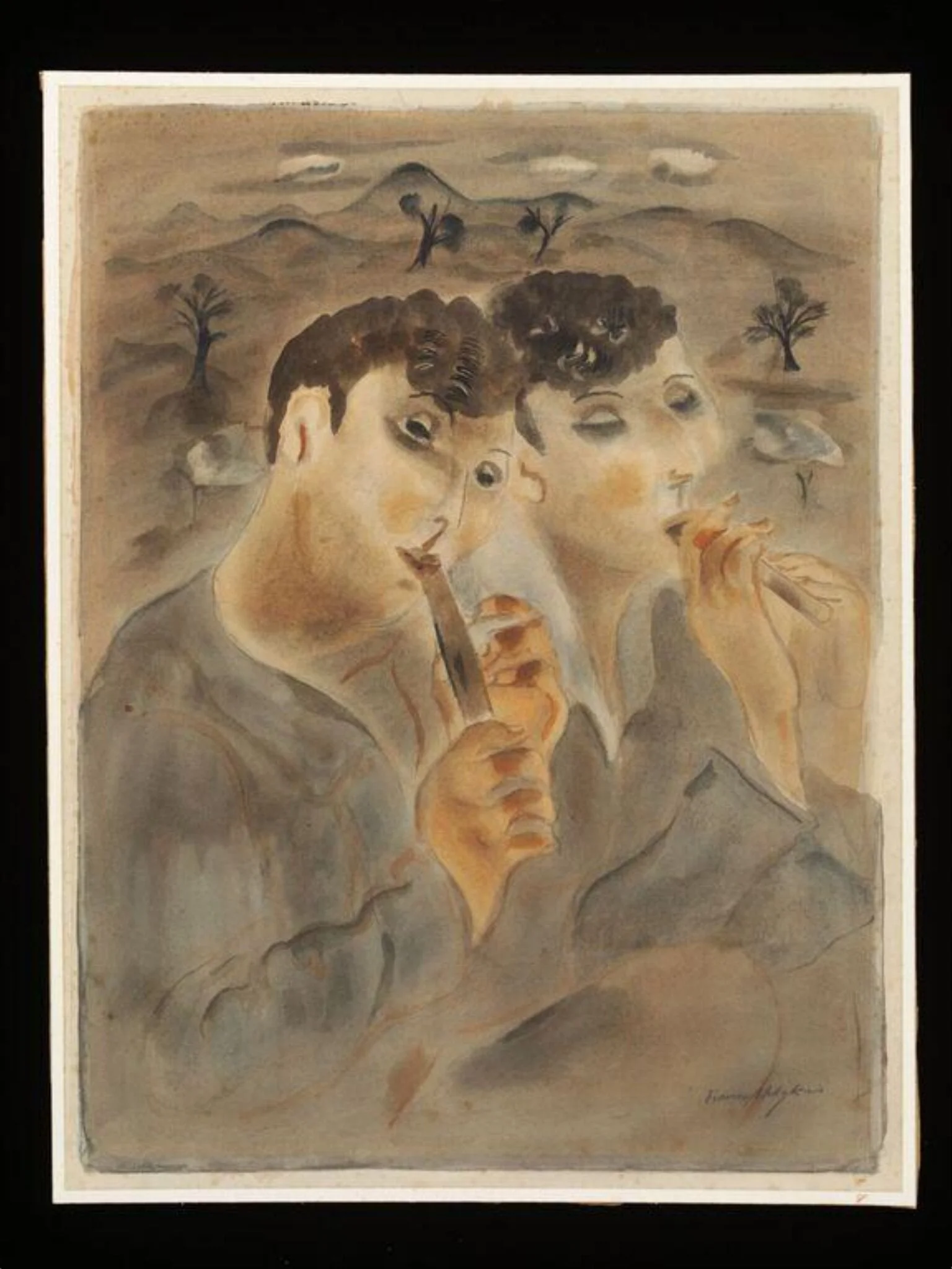 Two Sicilian Shepherds, detail