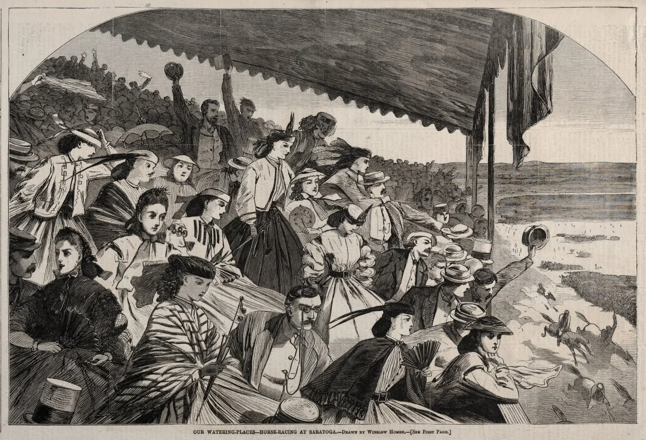 Our Watering Places - Horse Racing at Saratoga, detail