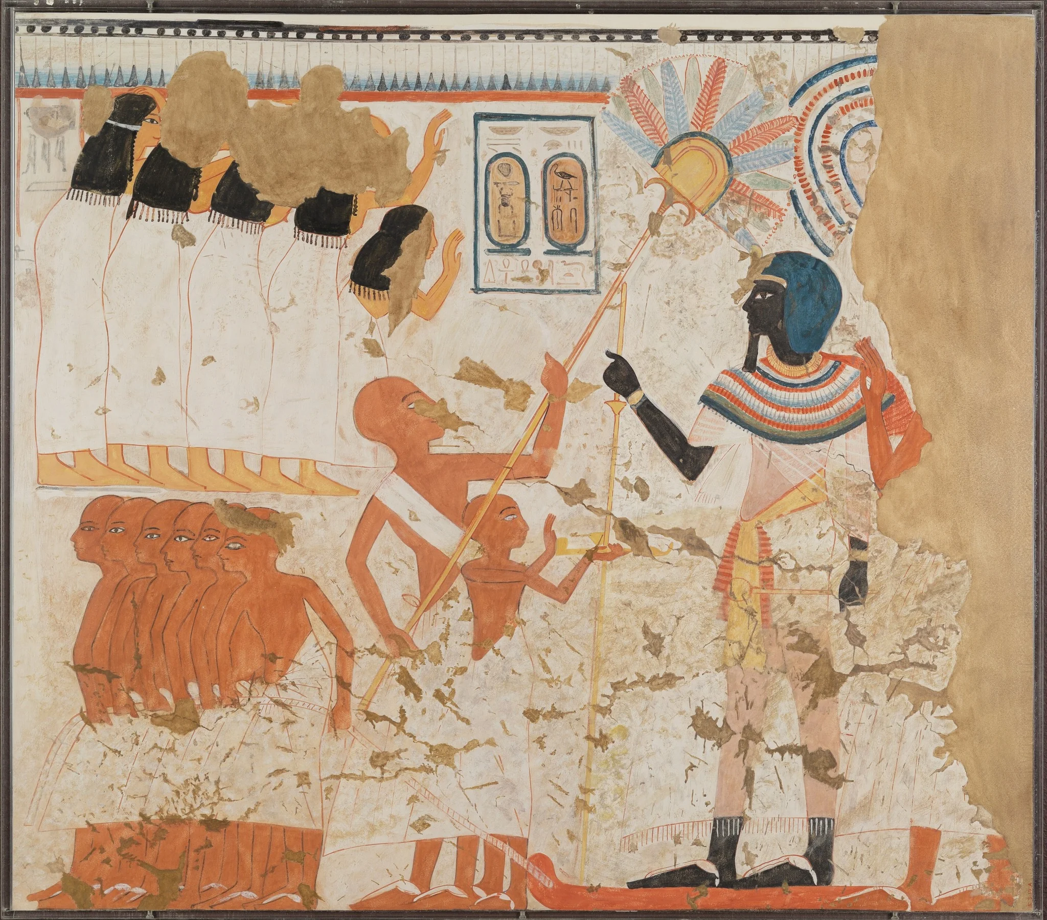 Dragging a Statue of Thutmose I, detail