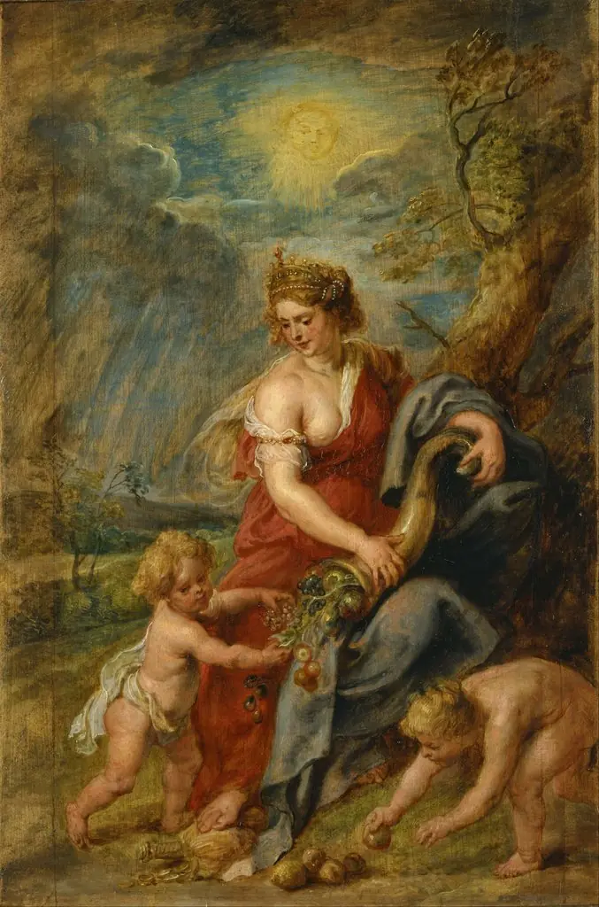 Abundance (Abundantia), by Peter Paul Rubens, oil, 1630