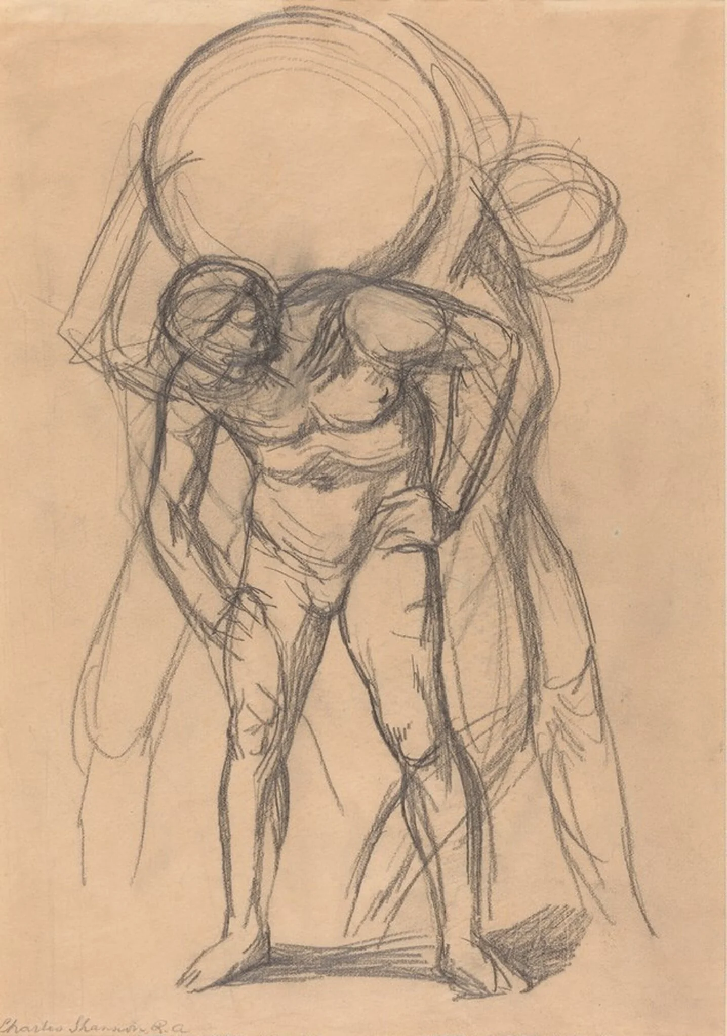Study of Atlas, detail