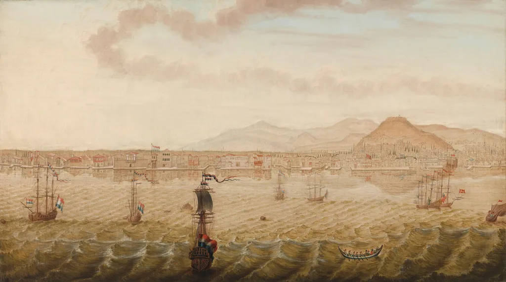 View of Smyrna (Izmir), by N. Knop, oil, 1790