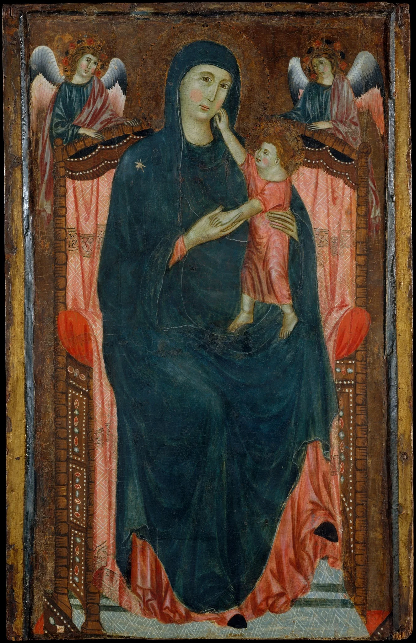 Madonna and Child Enthroned with Angels, detail