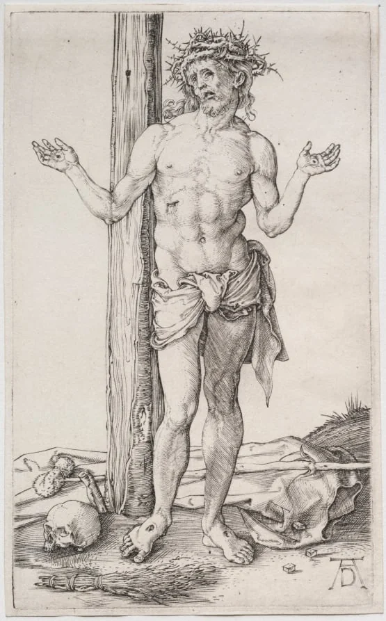 The Man of Sorrows Standing, with Hands Raised, detail
