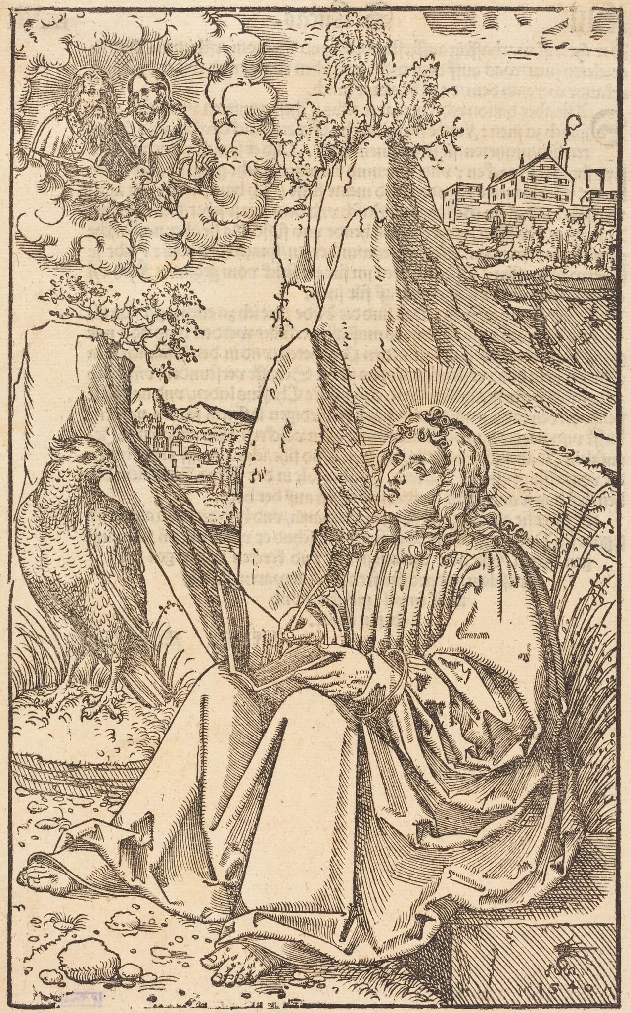 Saint John in a Landscape, detail