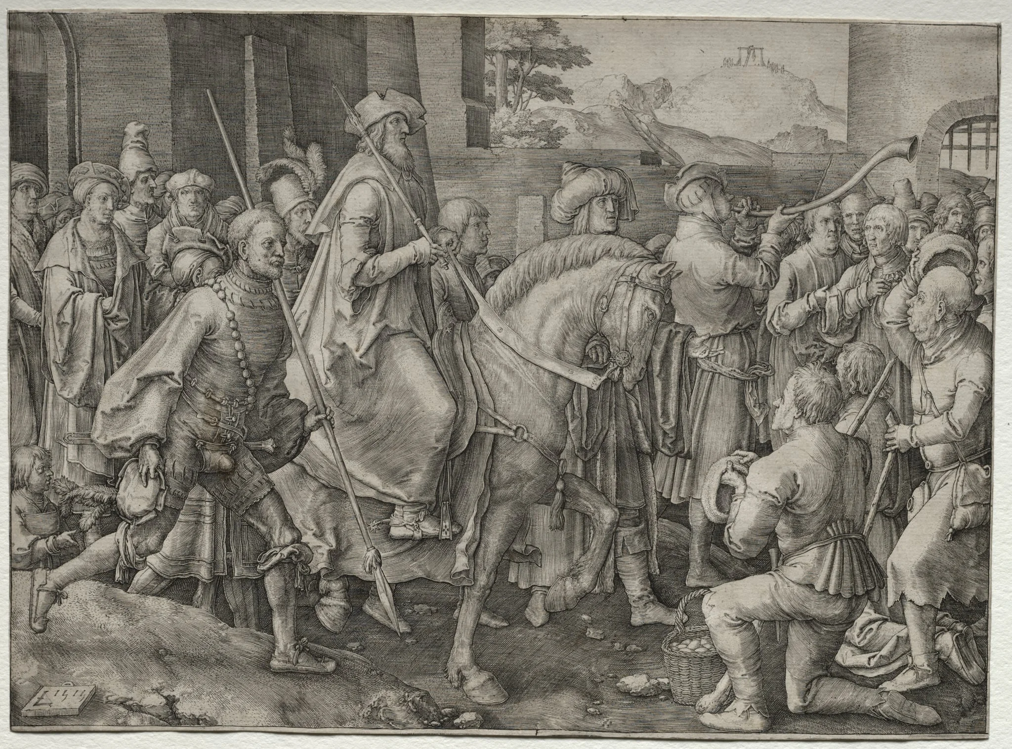 The Triumph of Mordecai, detail