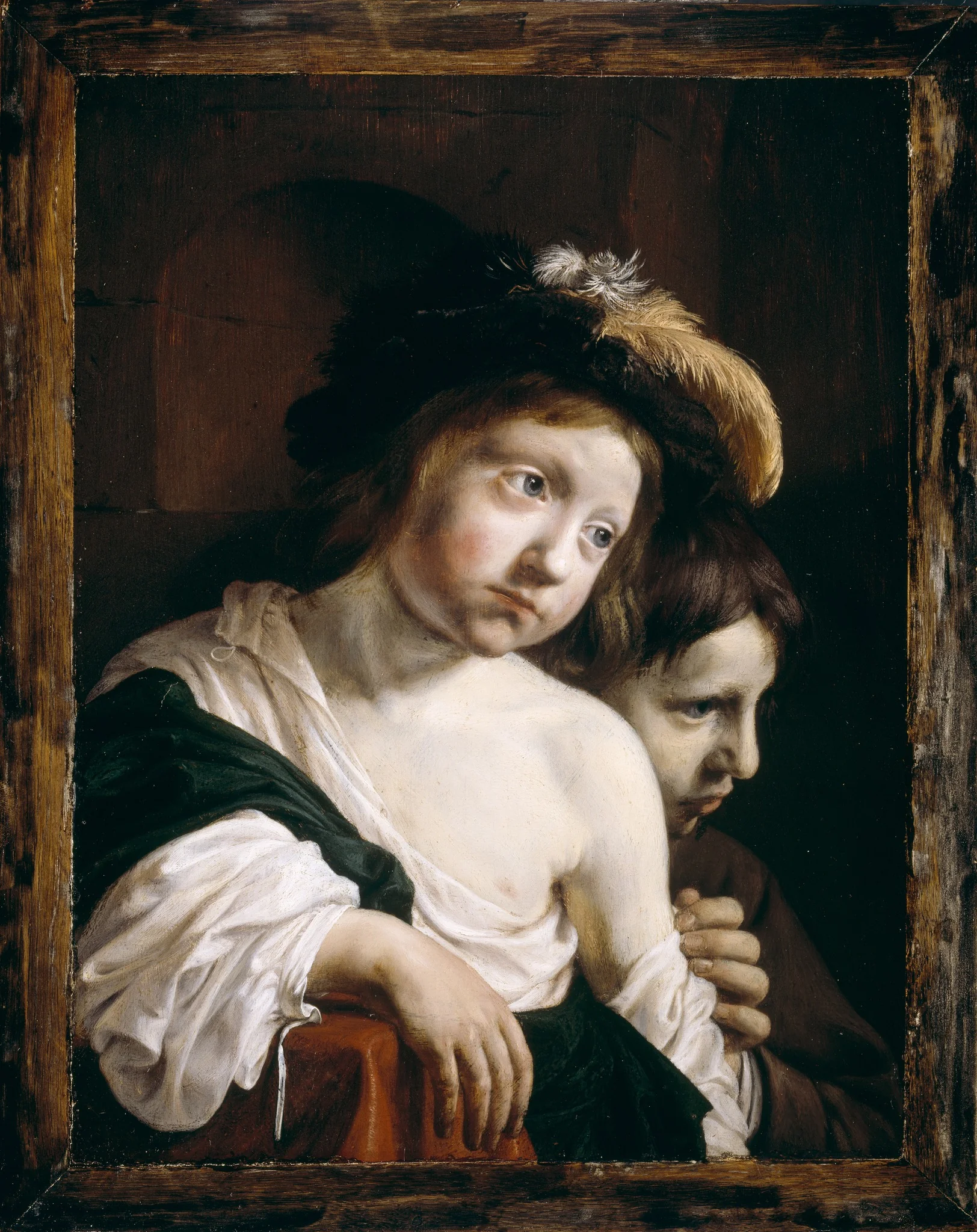 A Group of two Boys, detail