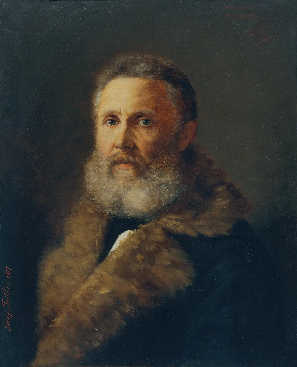Der Maler Carl Teibler, der Vater des Künstlers, by Georg Teibler, oil, 1889