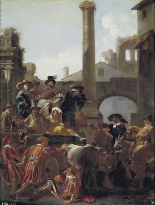 Carnival in Rome, by Jan Miel, oil, 1653