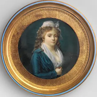 Portrait of a Woman, by Frédéric Dubois, ivory, 1793