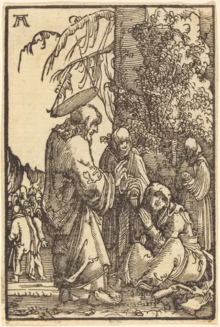 Christ Taking Leave of his Mother, by Albrecht Altdorfer, ink, 1513