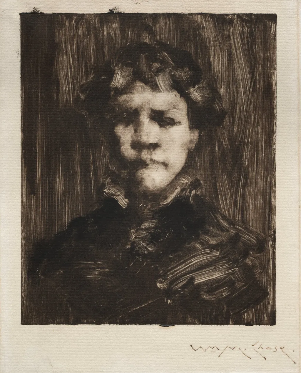 Head of a Boy, by William Merritt Chase, 1878