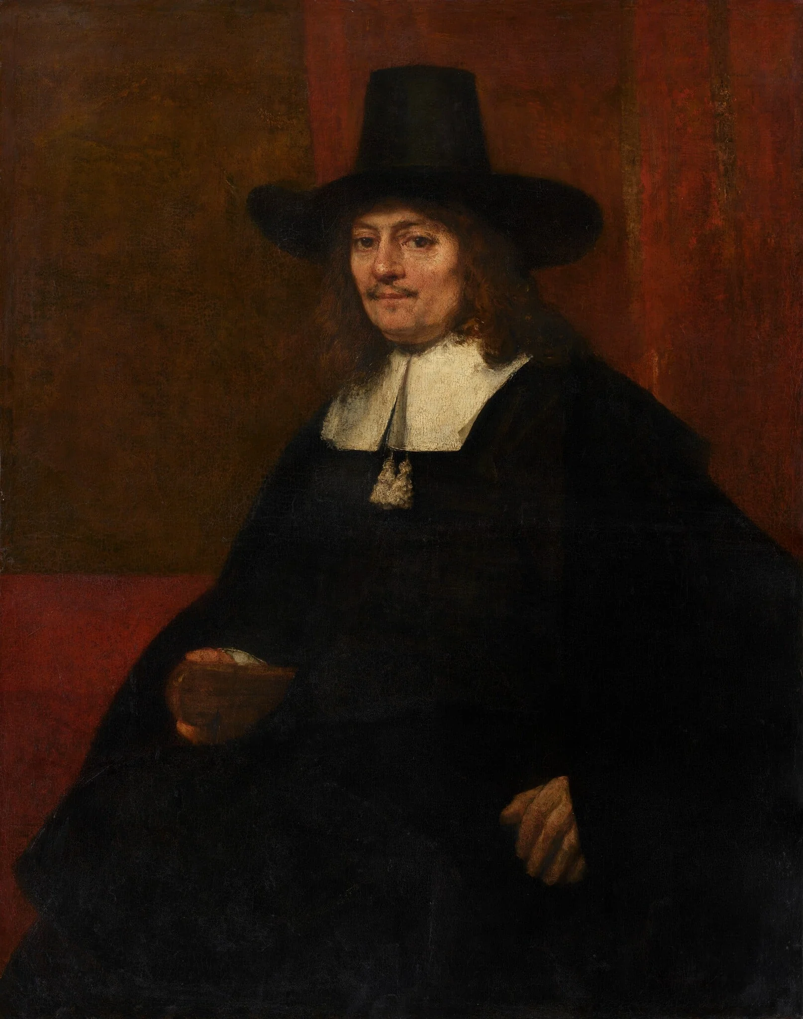 Portrait of a Man in a Tall Hat, detail