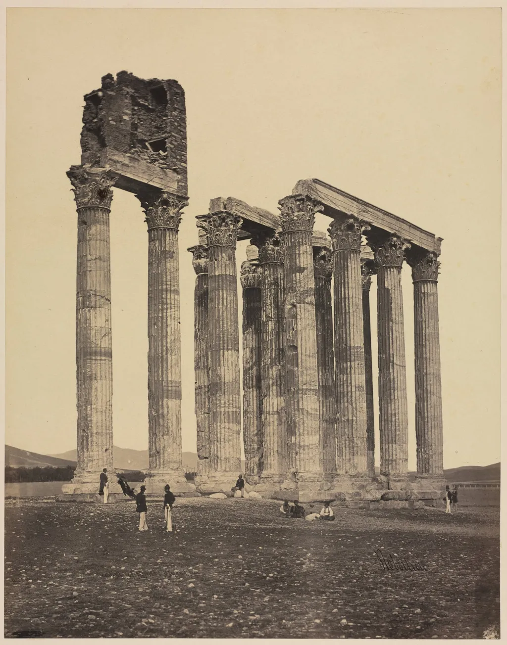 Temple of Jupiter Olympius, by 1813 (?)-aft 1865) James Robertson (British, 1853