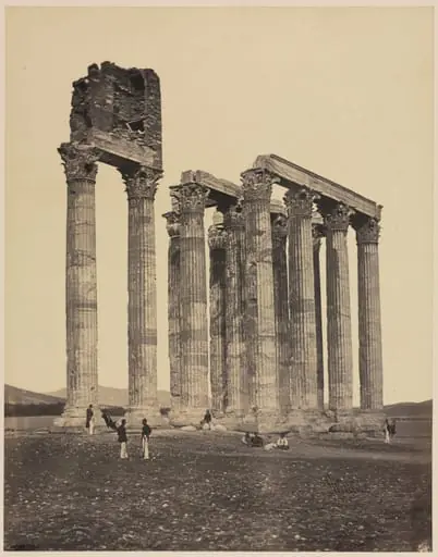 Temple of Jupiter Olympius, by 1813 (?)-aft 1865) James Robertson (British