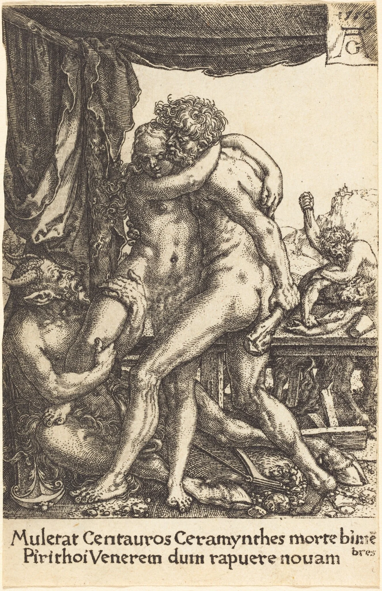 Hercules Preventing the Centaurs from the Rape of Hippodamia, detail