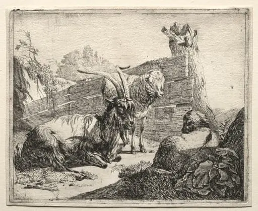 The Hedgerow, by Johann Heinrich Roos, 1665