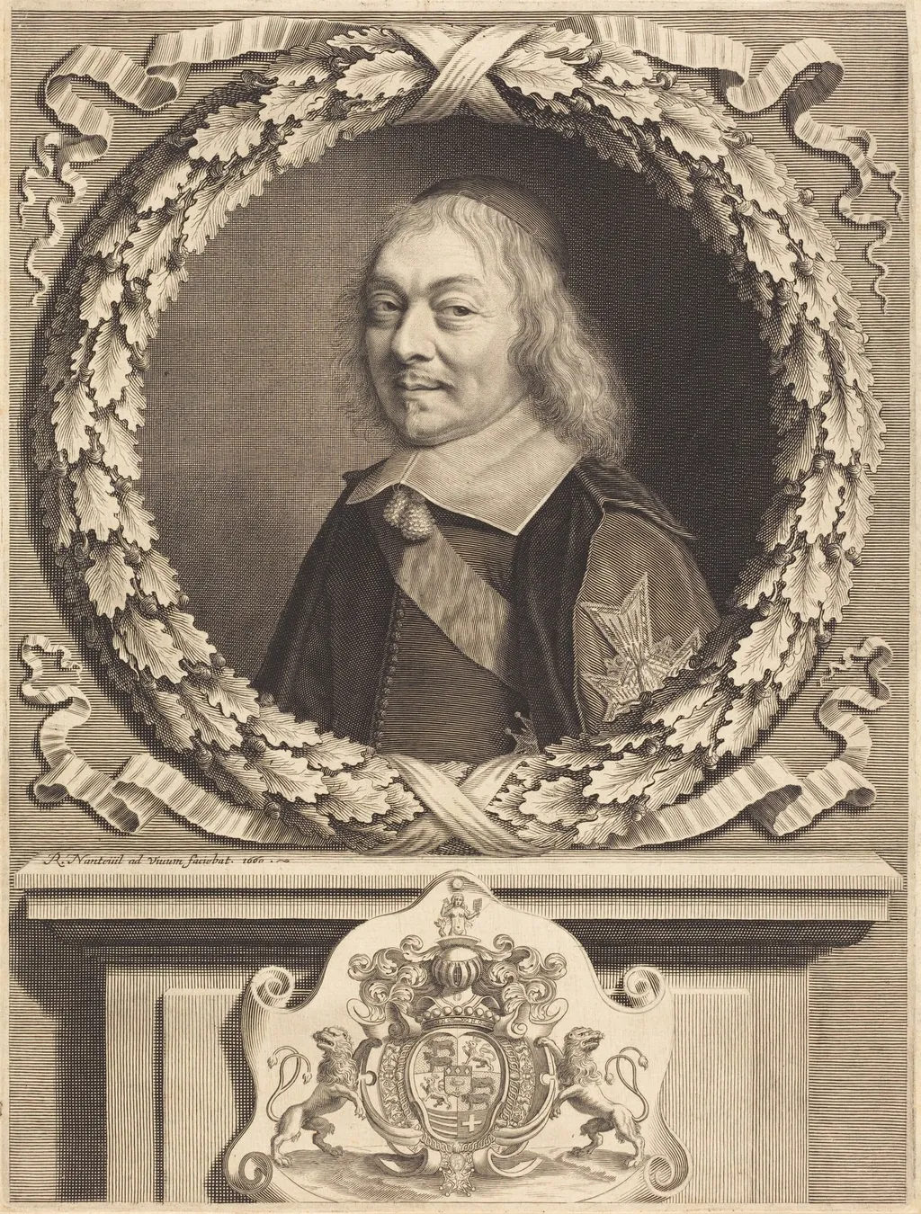 Henri-Auguste, Comte de Brienne, by Robert Nanteuil, ink, 1660