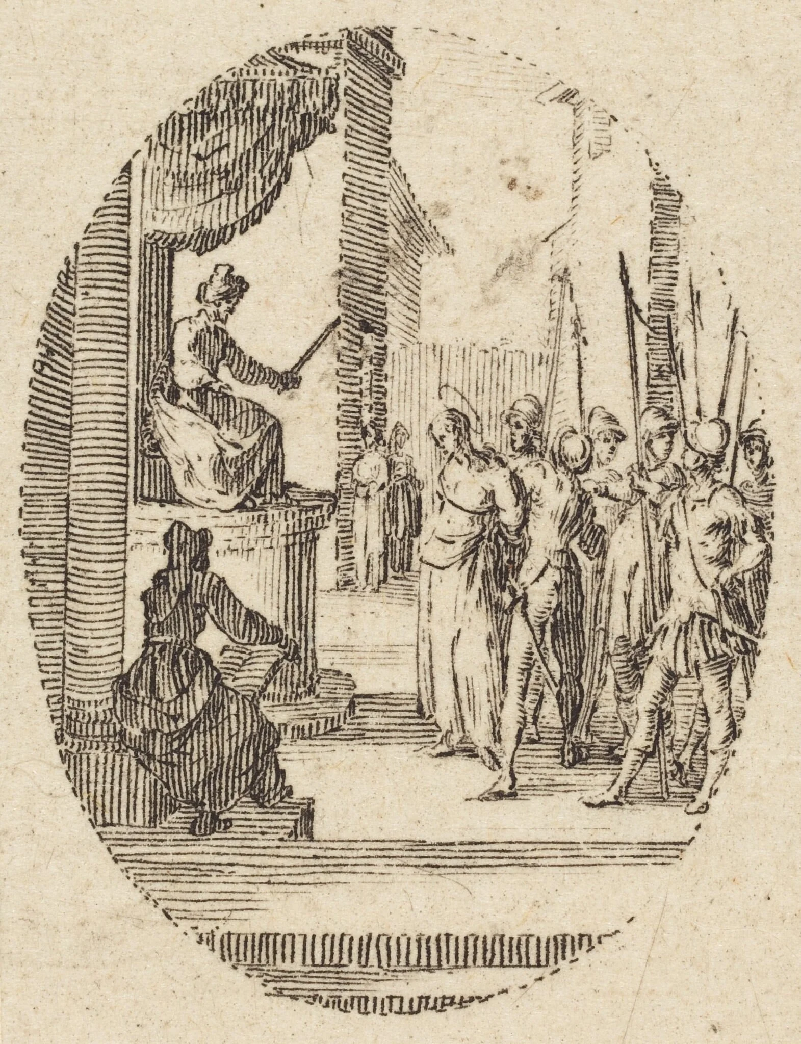Christ before Pilate, detail