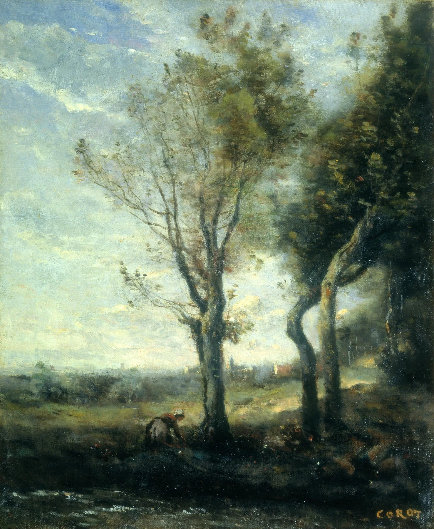 The Four Trees by the Plain, detail