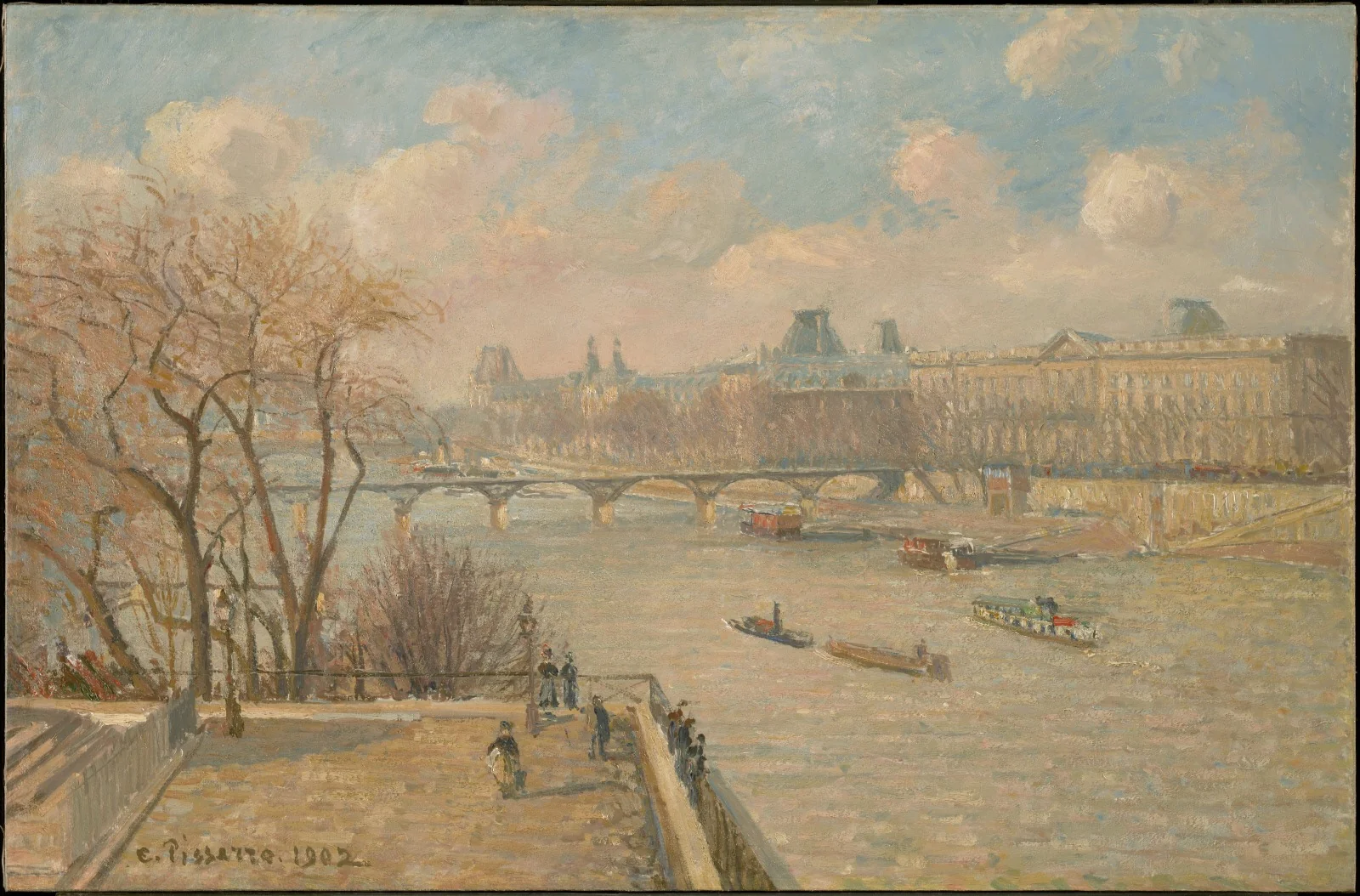 The Louvre from the Pont Neuf, detail