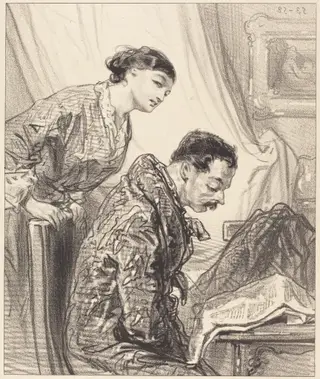 Discussion of Budget, by Paul Gavarni, ink, 1835