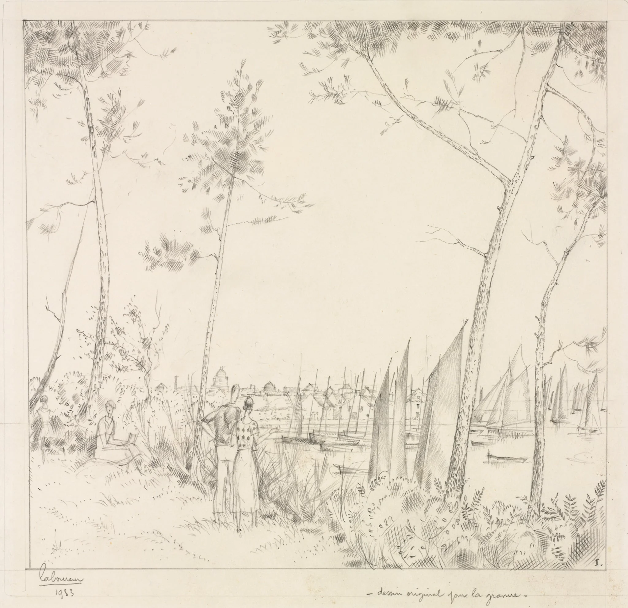 La Promenade sur le Port, detail