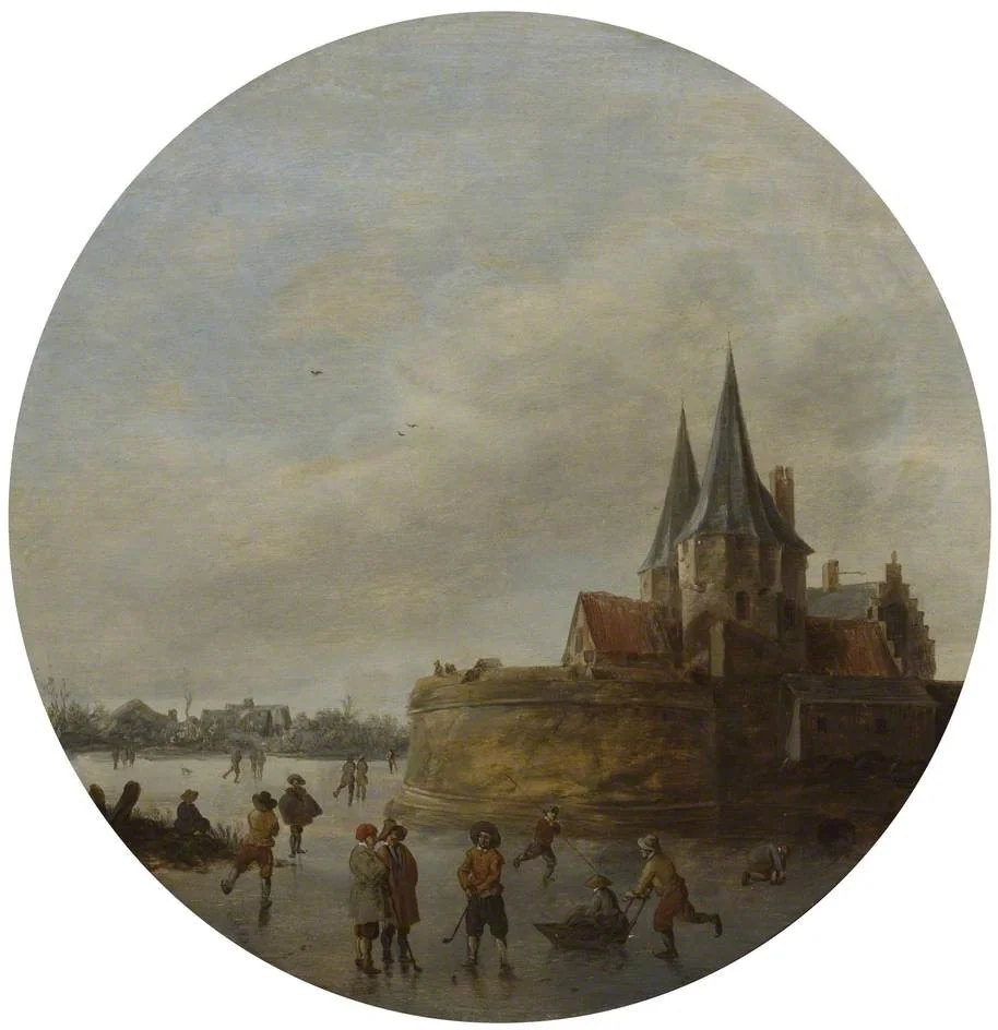 Skating Scene before the Noordenpoort, Hoorn, detail