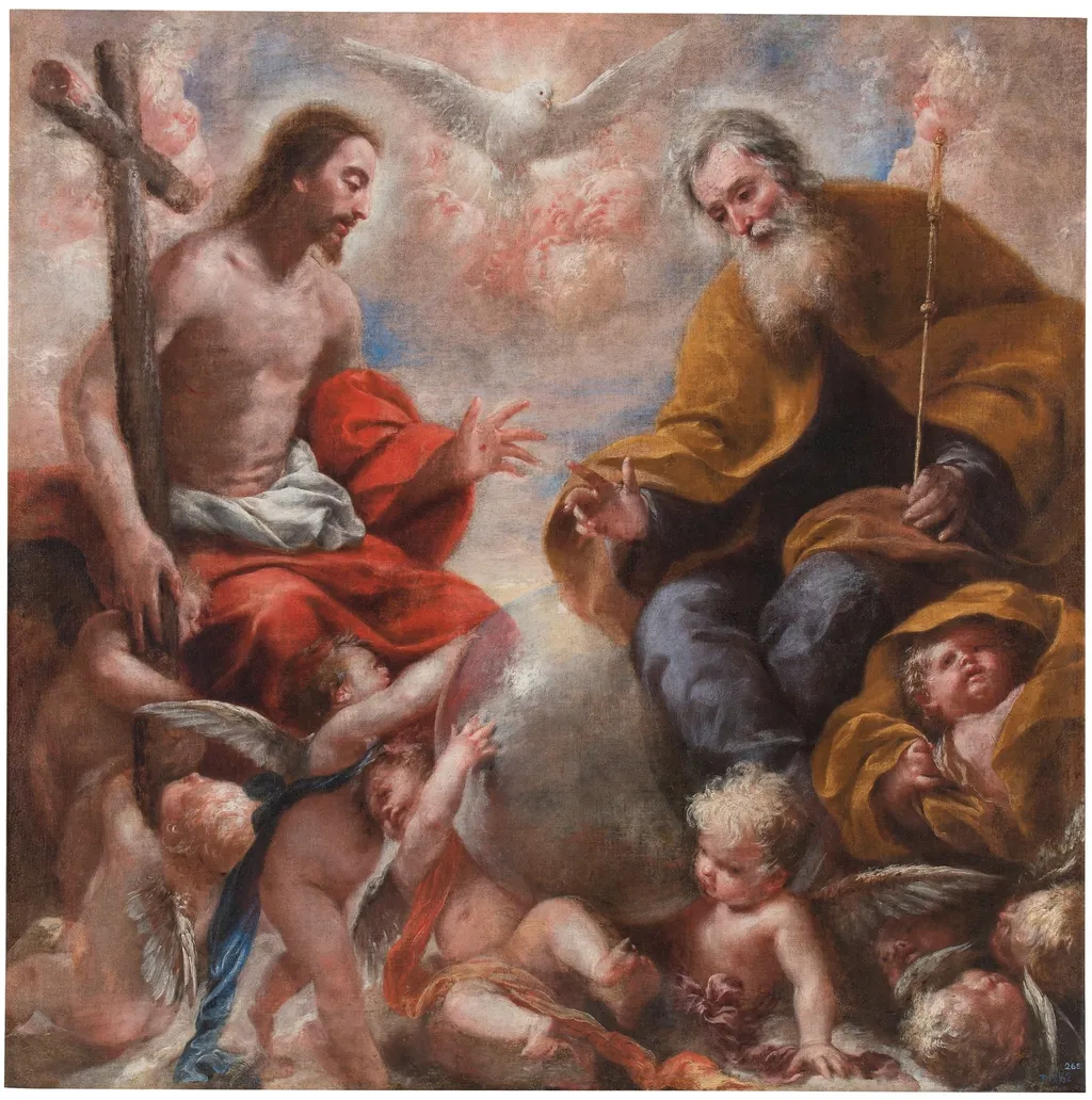 The Holy Trinity, by Francisco Caro, oil, 1601