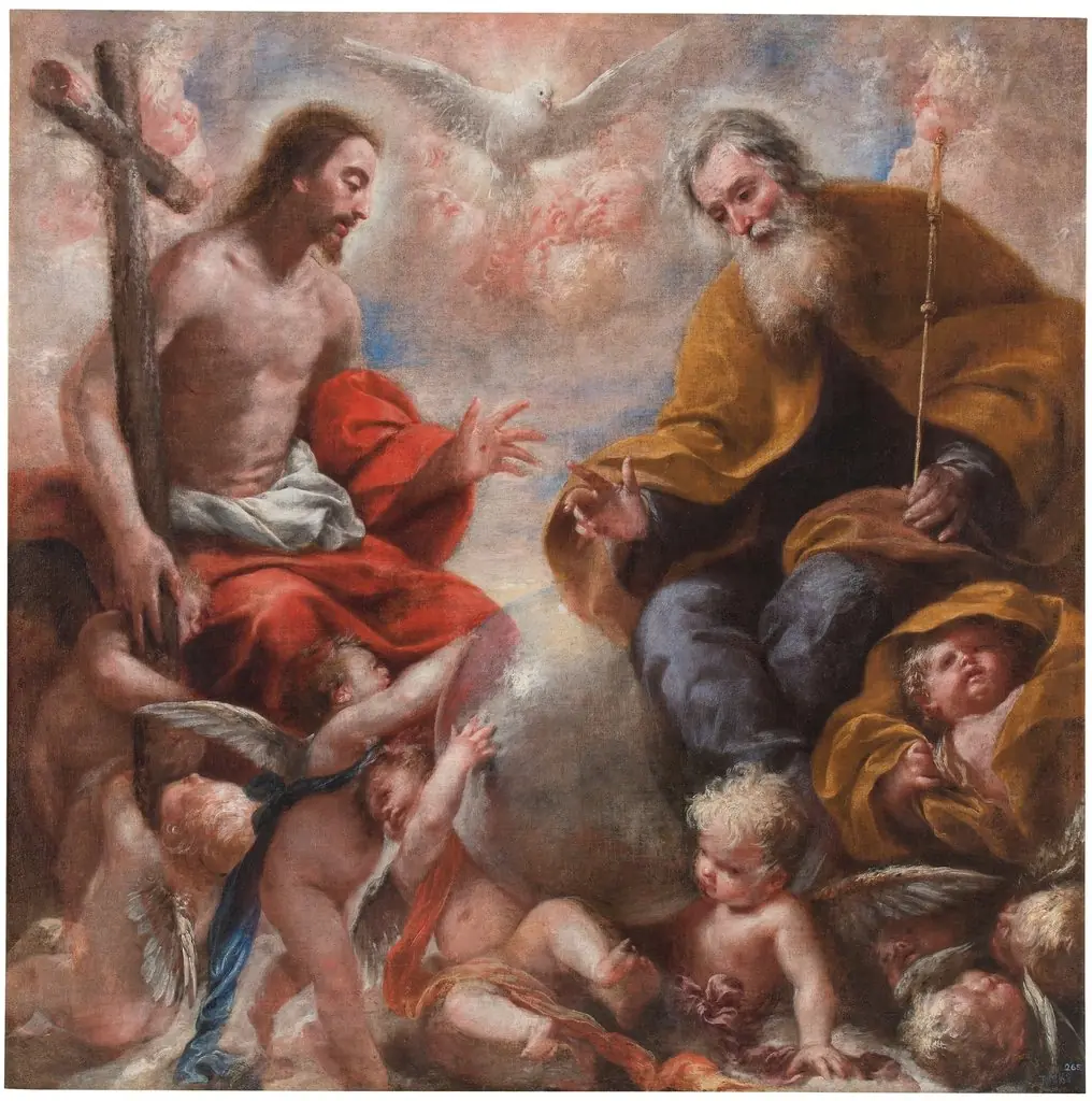 The Holy Trinity, by Francisco Caro, oil, 1601