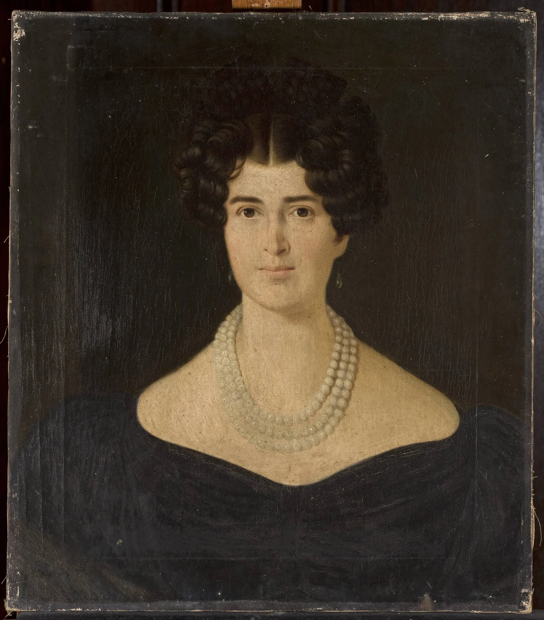 Portrait of Józefina Deboli née Drużbacka, detail
